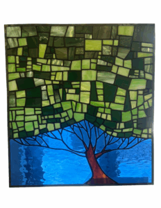 Dr. Shenk stained glass